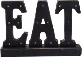 EAT - LED Wooden Sign